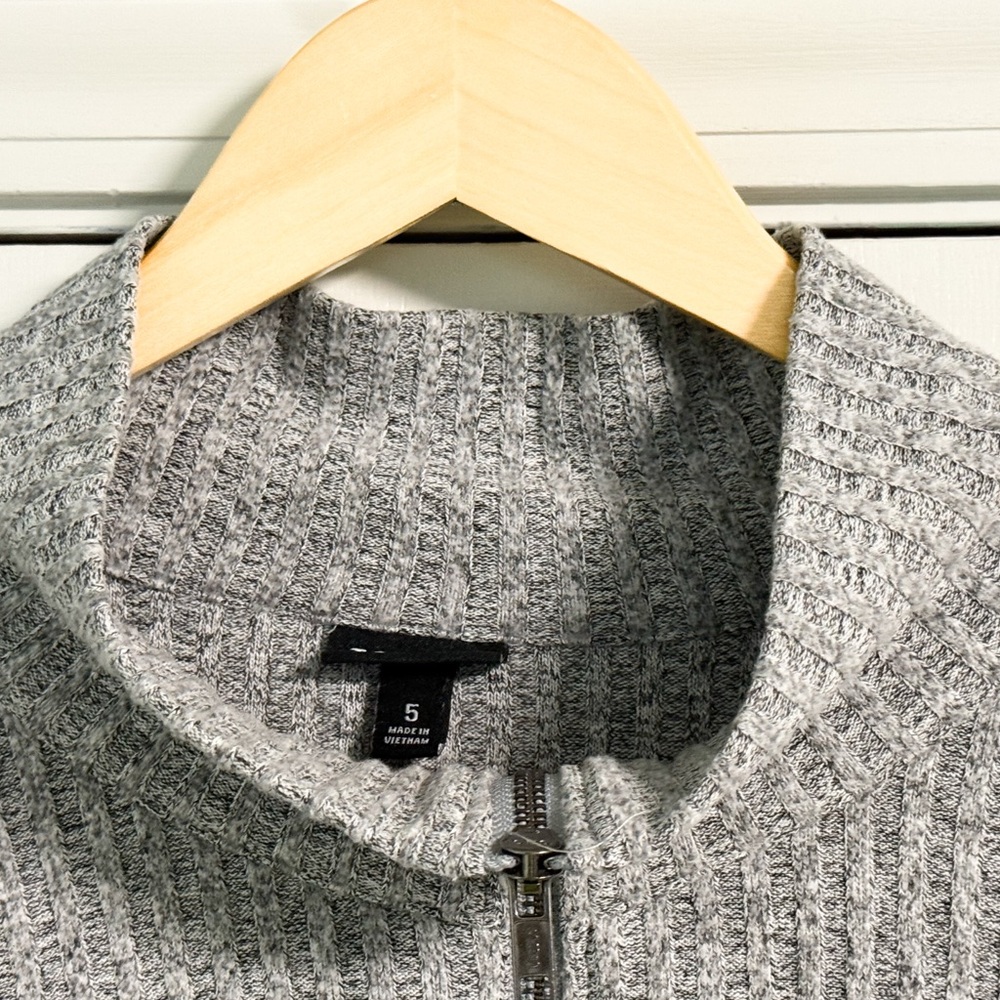 Torrid Ribbed Half Zip Sweater 5X Heather Gray Oversized Plus Pullover - Picture 2 of 15
